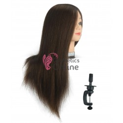 Cap de practica N Saten inchis mixt din par Natural + Suport B9400